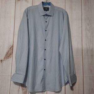 NRK Mens Dress‎ Shirt Striped Long Sleeve Button Down Career Casual